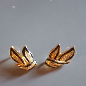 Elegant Gold and Silver Leaf Earrings